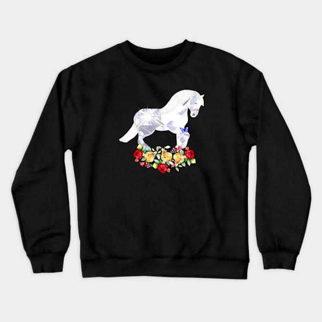 Horse Lovers Jewel Crewneck Sweatshirt by KC Morcom aka KCM Gems n Bling aka KCM Inspirations